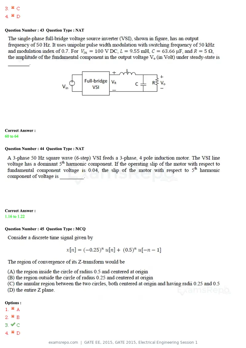 GATE EE 2015 question paper, GATE 2015, Electrical Engineering Session 1, page 20 of 57