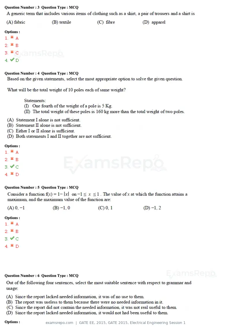 GATE EE 2015 question paper, GATE 2015, Electrical Engineering Session 1, page 31 of 57