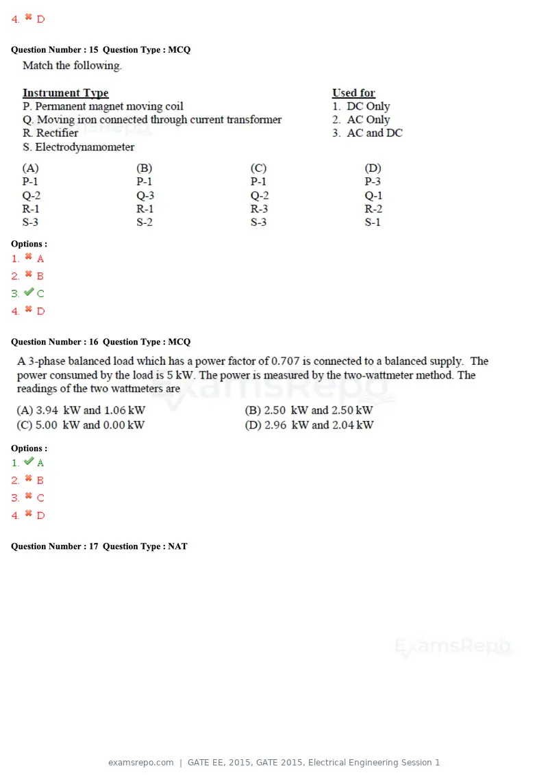 GATE EE 2015 question paper, GATE 2015, Electrical Engineering Session 1, page 35 of 57