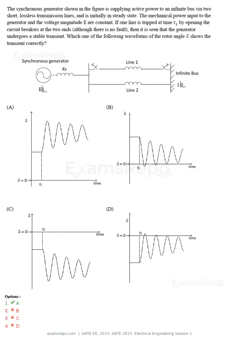 GATE EE 2015 question paper, GATE 2015, Electrical Engineering Session 1, page 40 of 57