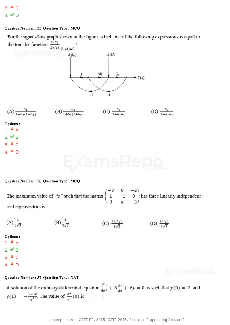 GATE EE 2015 question paper, GATE 2015, Electrical Engineering Session 2, page 17 of 57