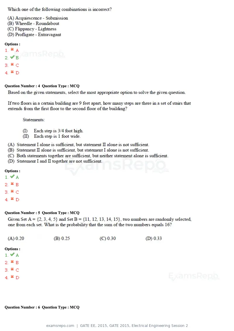 GATE EE 2015 question paper, GATE 2015, Electrical Engineering Session 2, page 3 of 57