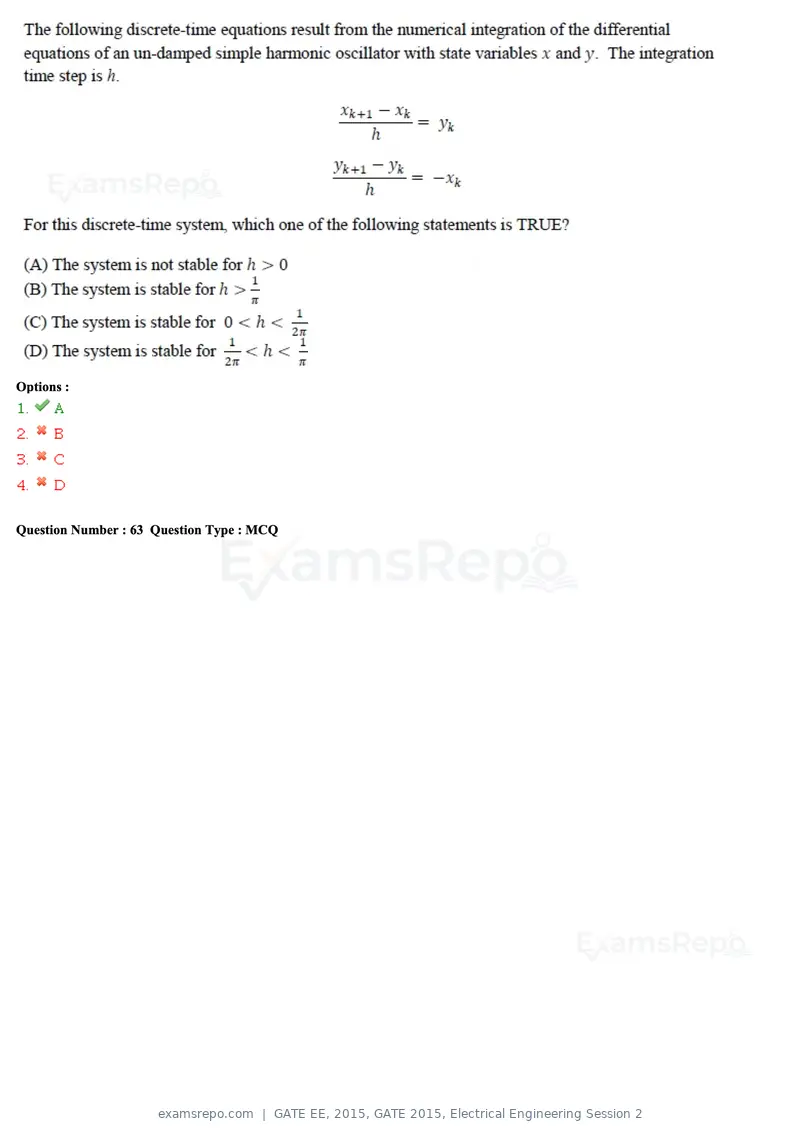 GATE EE 2015 question paper, GATE 2015, Electrical Engineering Session 2, page 55 of 57