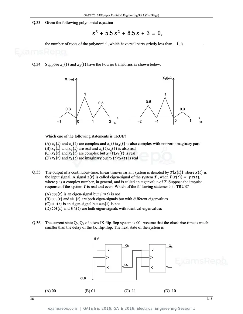 GATE EE 2016 question paper, GATE 2016, Electrical Engineering Session 1, page 12 of 37