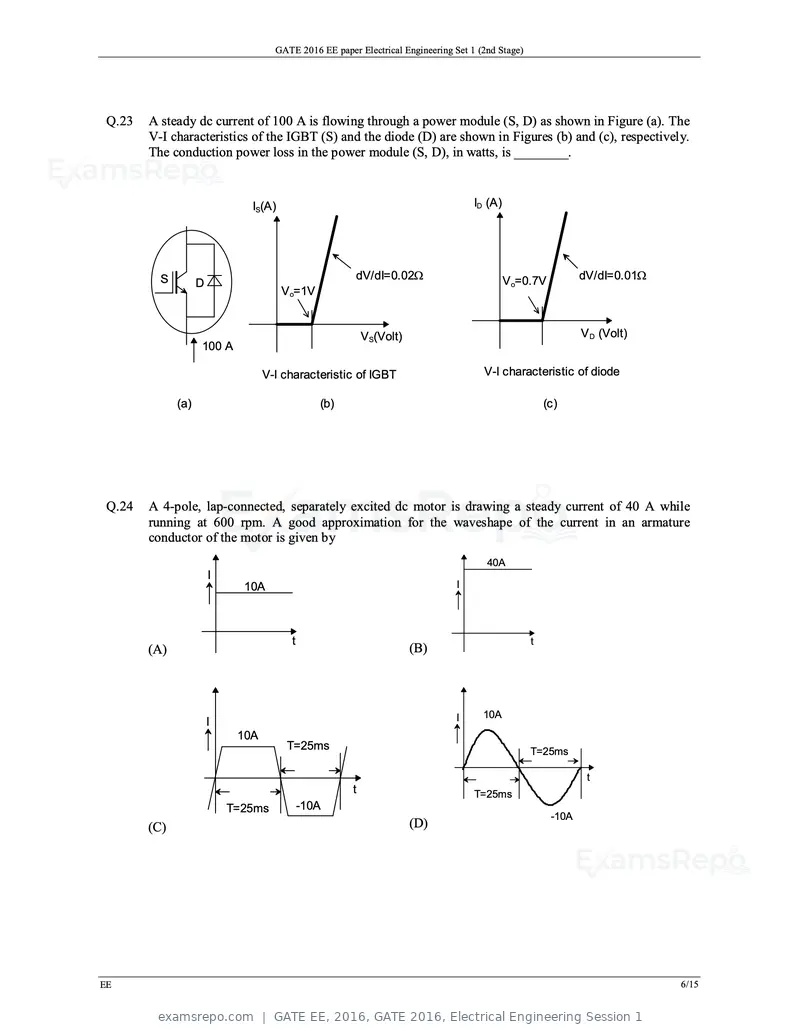 GATE EE 2016 question paper, GATE 2016, Electrical Engineering Session 1, page 9 of 37