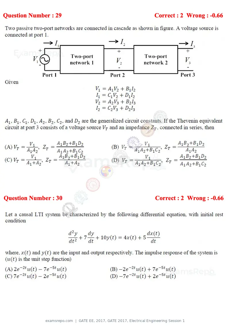GATE EE 2017 question paper, GATE 2017, Electrical Engineering Session 1, page 11 of 27