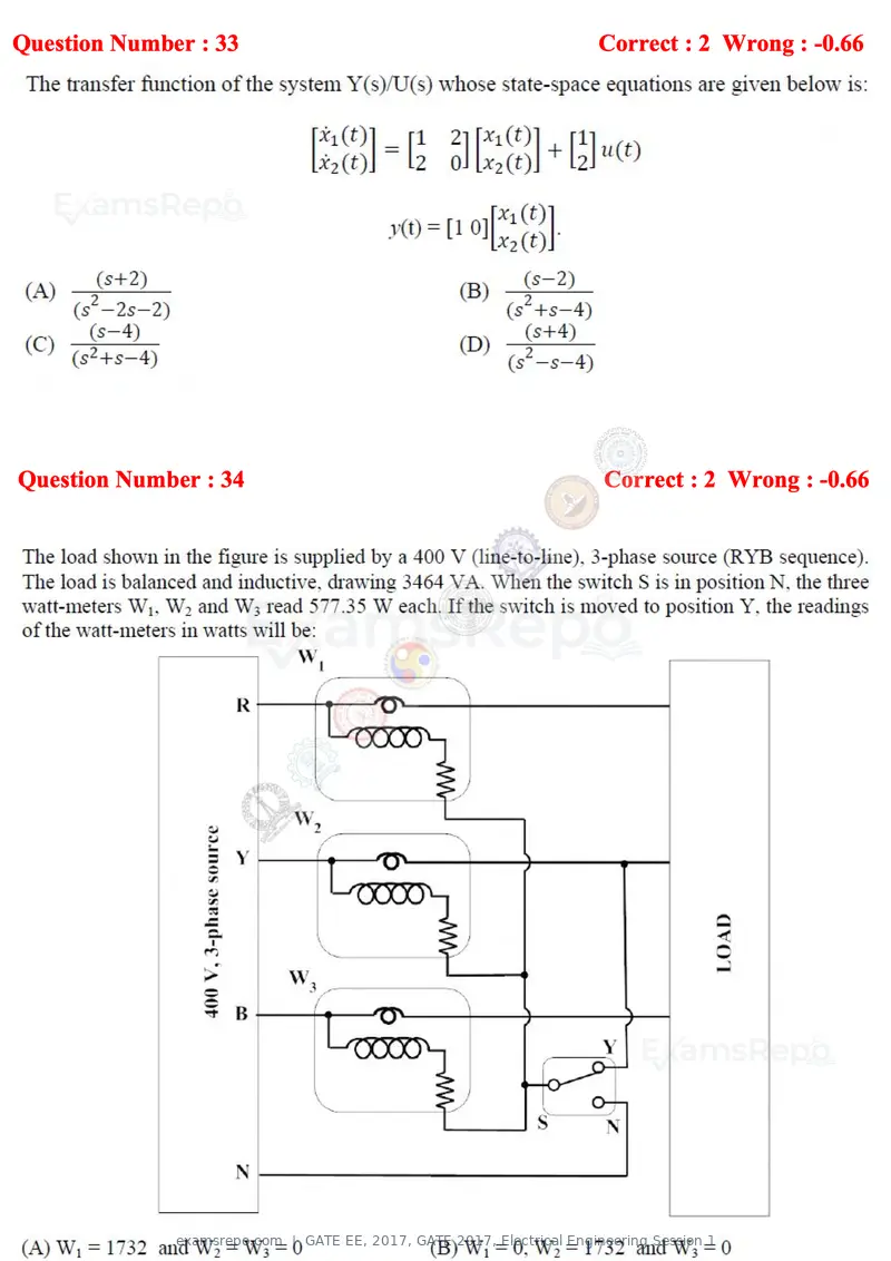GATE EE 2017 question paper, GATE 2017, Electrical Engineering Session 1, page 13 of 27