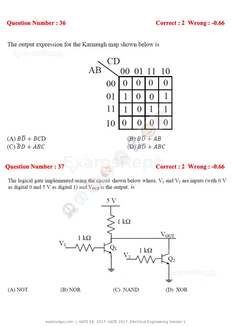 GATE EE 2017 question paper, GATE 2017, Electrical Engineering Session 1, page 15 of 27