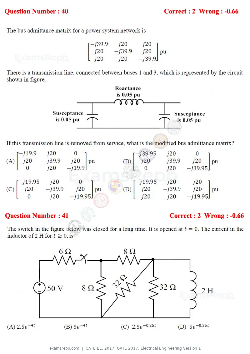 GATE EE 2017 question paper, GATE 2017, Electrical Engineering Session 1, page 17 of 27