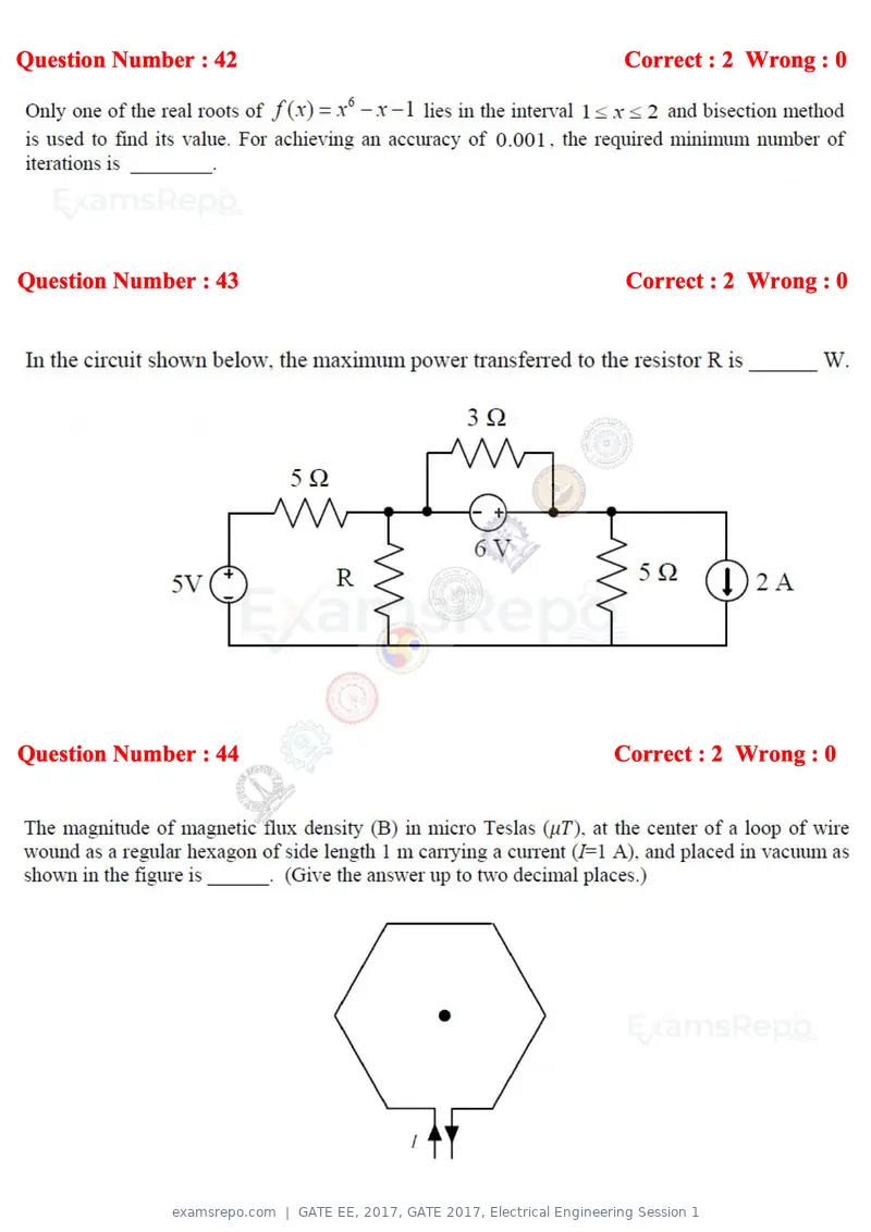 GATE EE 2017 question paper, GATE 2017, Electrical Engineering Session 1, page 18 of 27