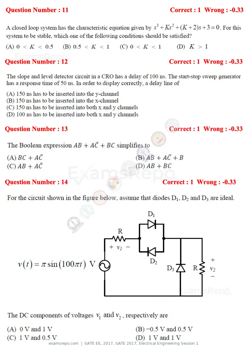 GATE EE 2017 question paper, GATE 2017, Electrical Engineering Session 1, page 5 of 27