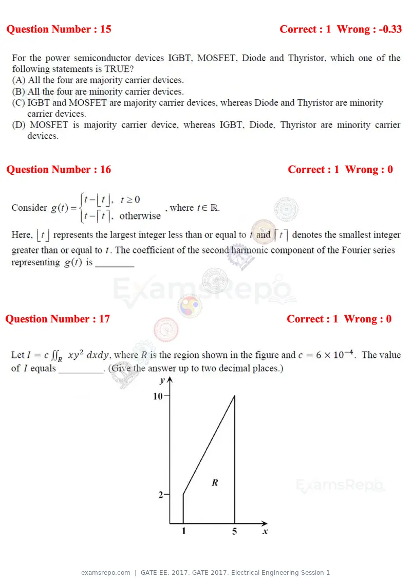 GATE EE 2017 question paper, GATE 2017, Electrical Engineering Session 1, page 6 of 27