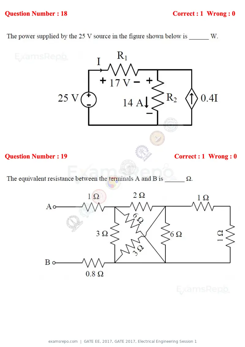 GATE EE 2017 question paper, GATE 2017, Electrical Engineering Session 1, page 7 of 27