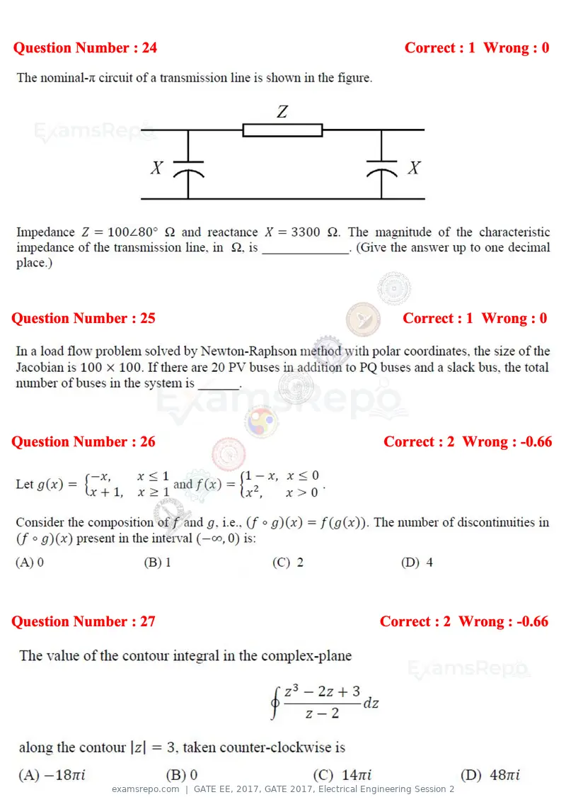 GATE EE 2017 question paper, GATE 2017, Electrical Engineering Session 2, page 10 of 26