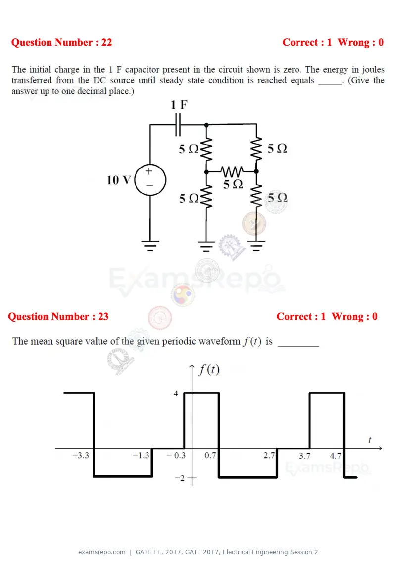 GATE EE 2017 question paper, GATE 2017, Electrical Engineering Session 2, page 9 of 26