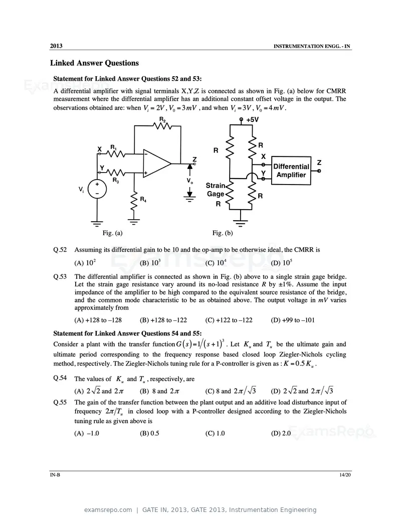 GATE IN 2013 question paper, GATE 2013, Instrumentation Engineering, page 32 of 68