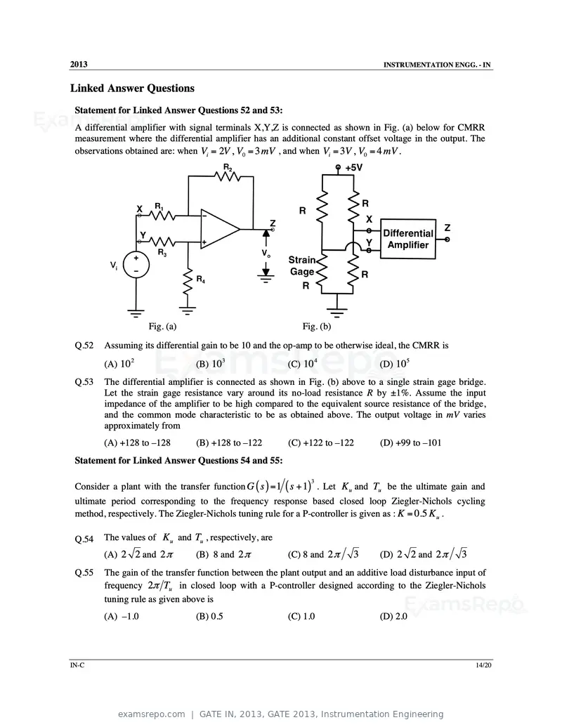 GATE IN 2013 question paper, GATE 2013, Instrumentation Engineering, page 49 of 68