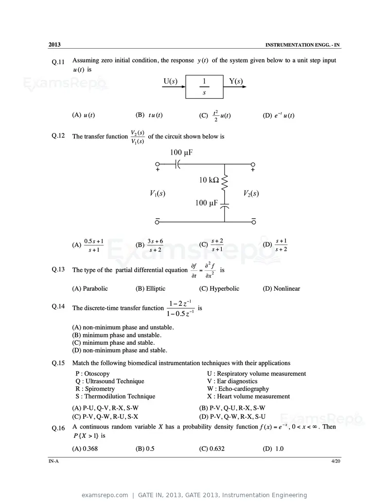 GATE IN 2013 question paper, GATE 2013, Instrumentation Engineering, page 5 of 68