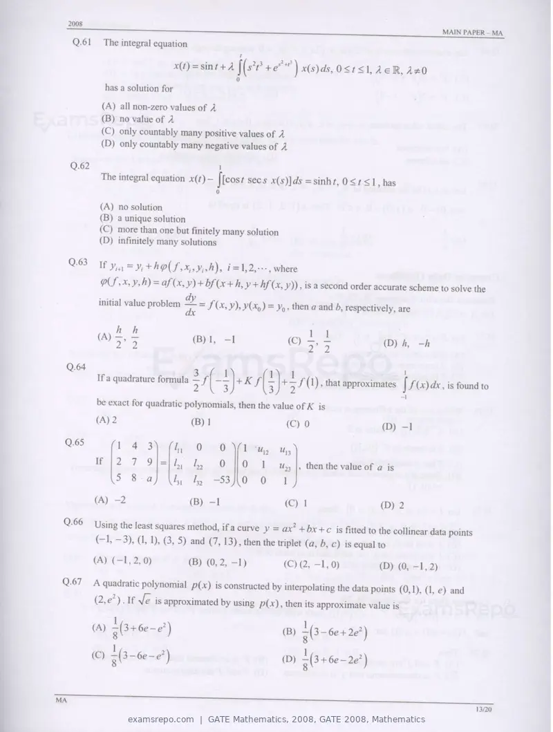 GATE Mathematics 2008 question paper, GATE 2008, Mathematics, page 13 of 16