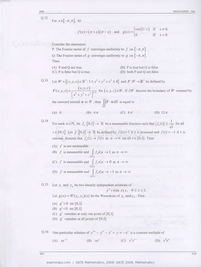 GATE Mathematics 2008 question paper, GATE 2008, Mathematics, page 8 of 16