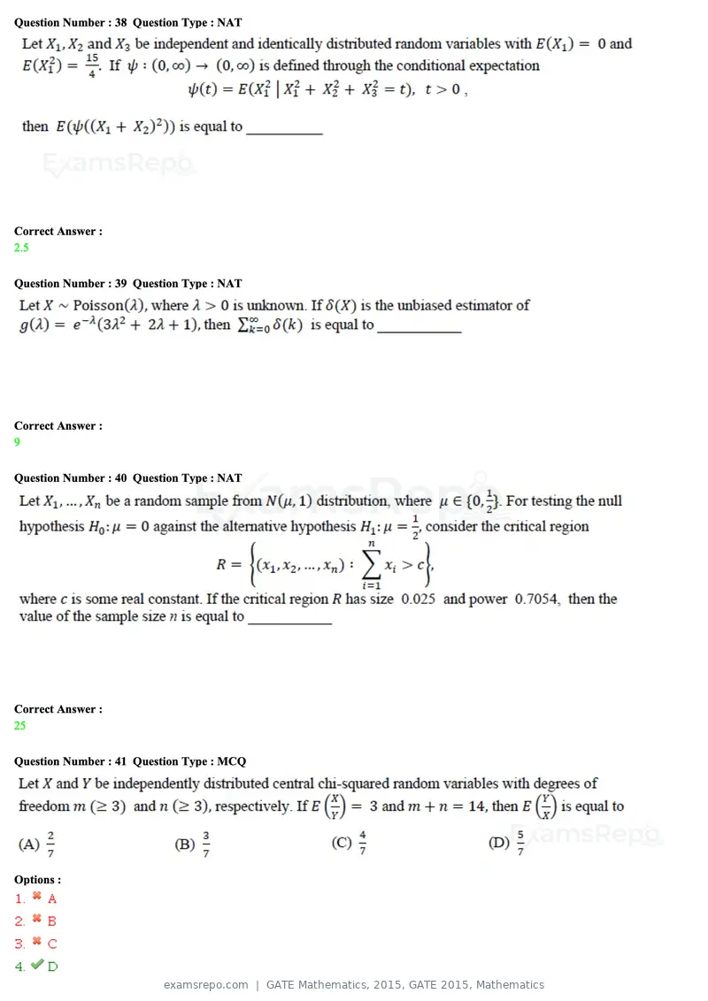 GATE Mathematics 2015 question paper, GATE 2015, Mathematics, page 12 of 19