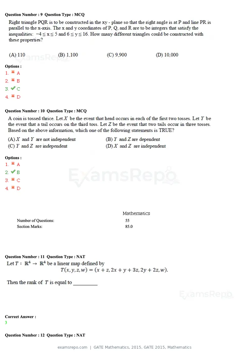 GATE Mathematics 2015 question paper, GATE 2015, Mathematics, page 4 of 19