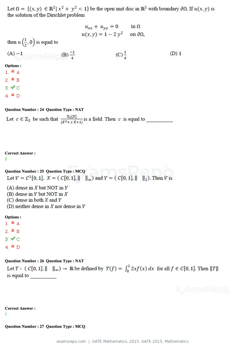 GATE Mathematics 2015 question paper, GATE 2015, Mathematics, page 8 of 19