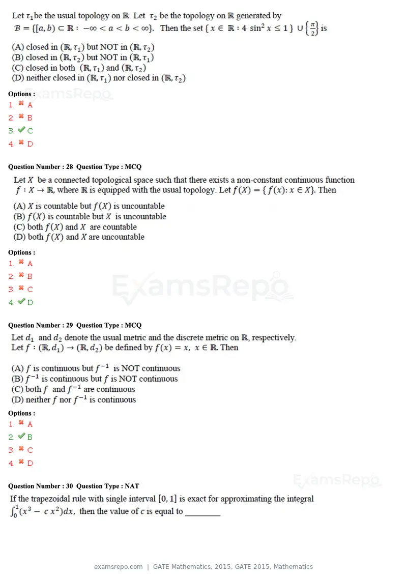 GATE Mathematics 2015 question paper, GATE 2015, Mathematics, page 9 of 19