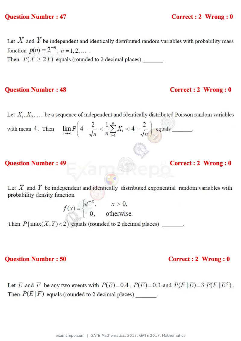 GATE Mathematics 2017 question paper, GATE 2017, Mathematics, page 15 of 22