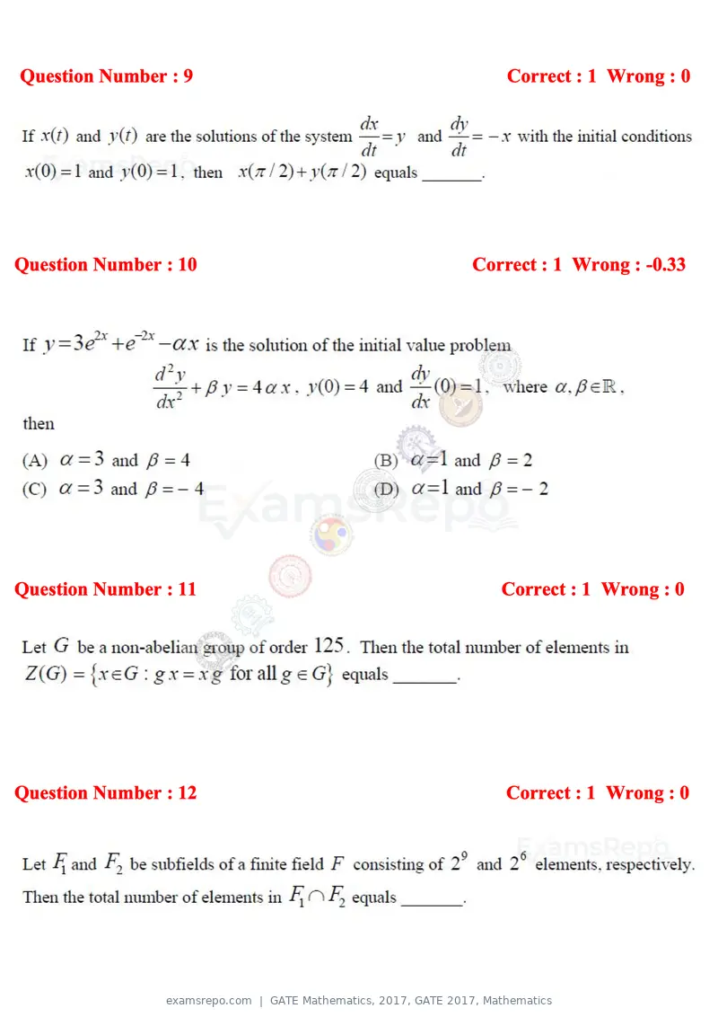 GATE Mathematics 2017 question paper, GATE 2017, Mathematics, page 4 of 22