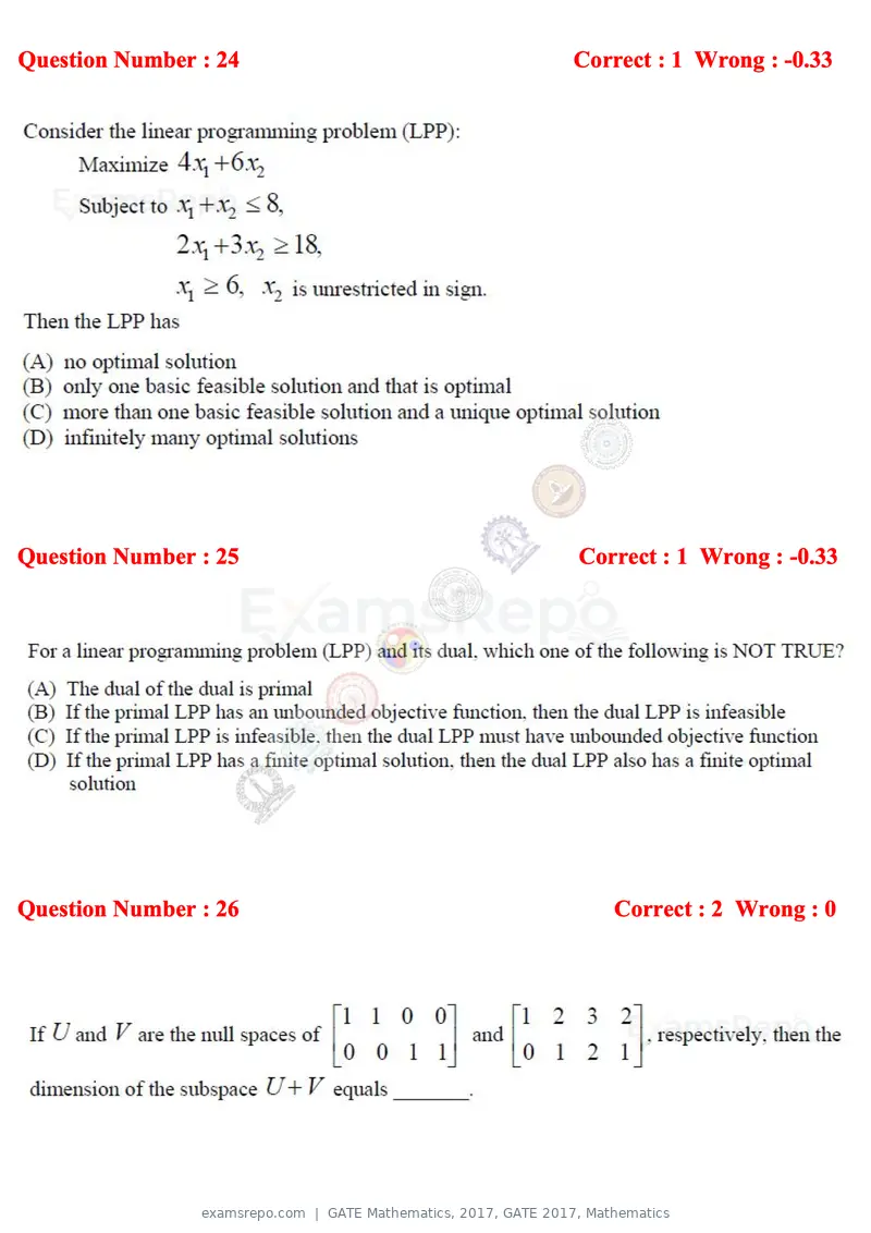 GATE Mathematics 2017 question paper, GATE 2017, Mathematics, page 8 of 22