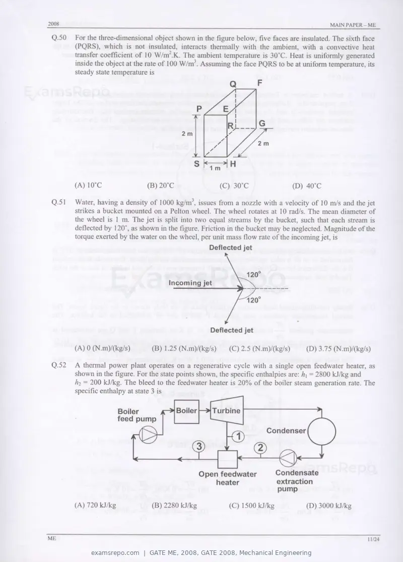 GATE ME 2008 question paper, GATE 2008, Mechanical Engineering, page 11 of 21