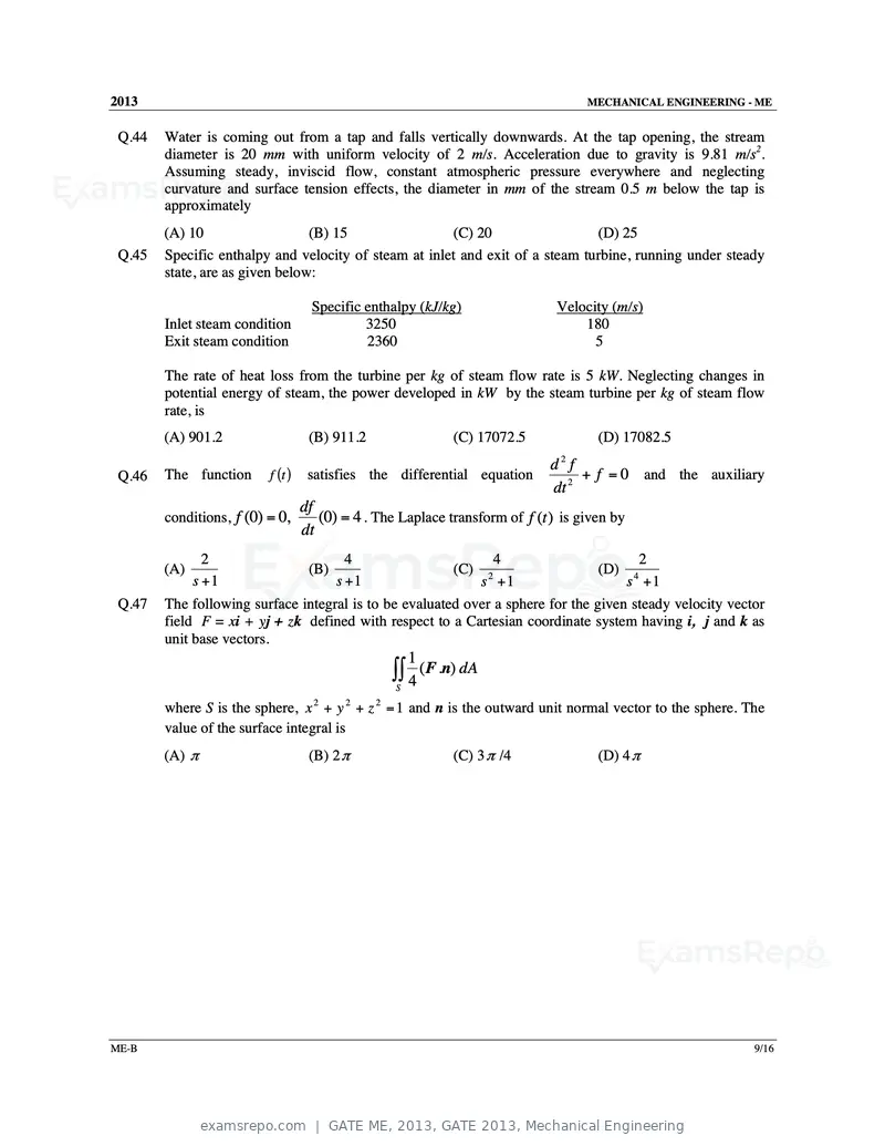 GATE ME 2013 question paper, GATE 2013, Mechanical Engineering, page 24 of 56
