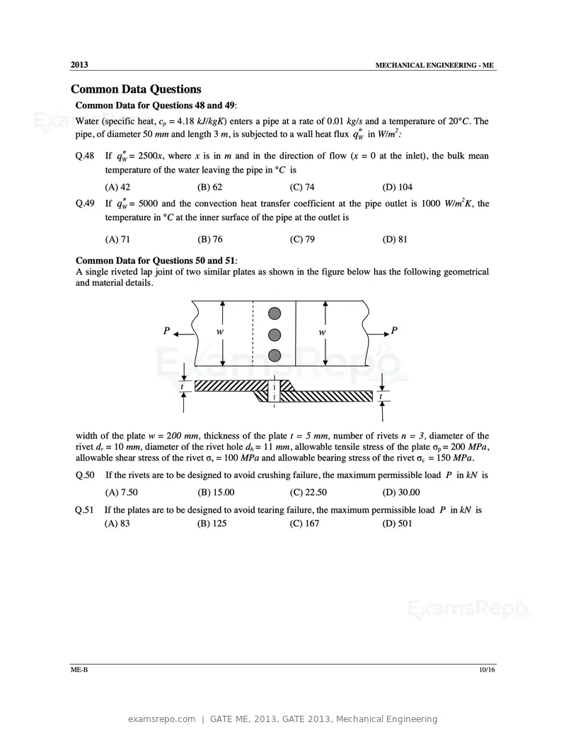 GATE ME 2013 question paper, GATE 2013, Mechanical Engineering, page 25 of 56