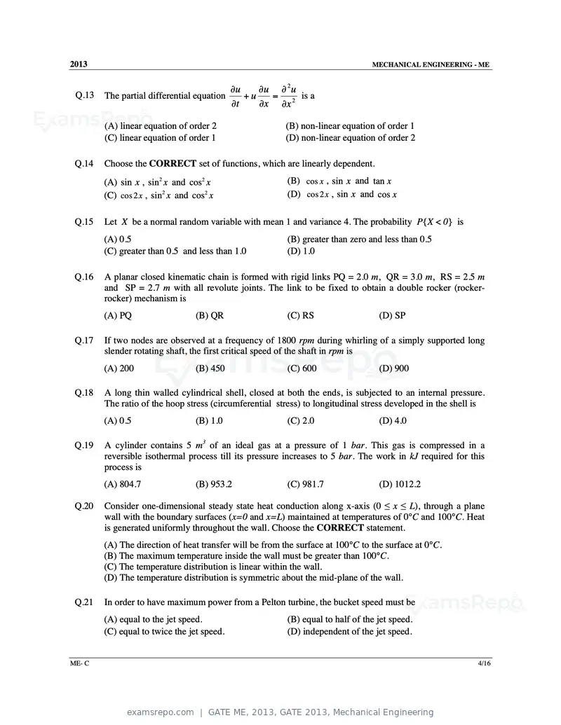 GATE ME 2013 question paper, GATE 2013, Mechanical Engineering, page 33 of 56