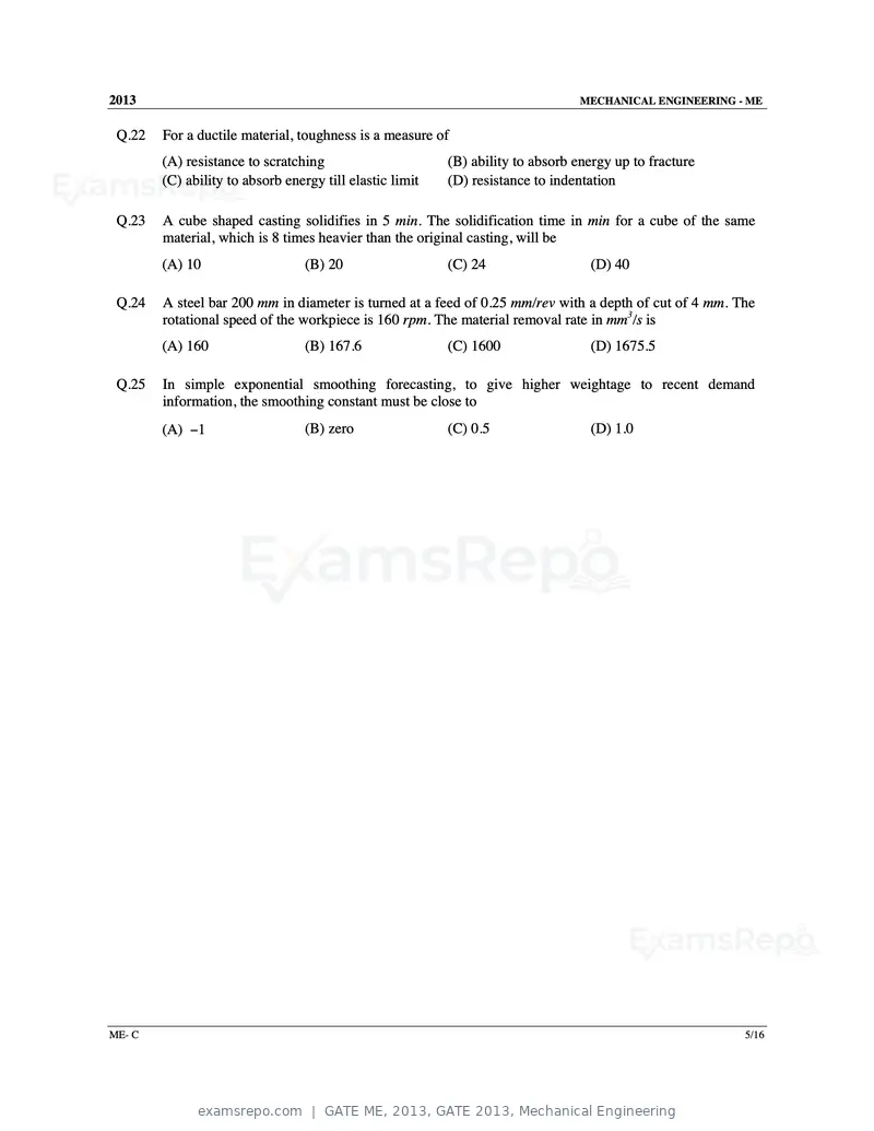 GATE ME 2013 question paper, GATE 2013, Mechanical Engineering, page 34 of 56