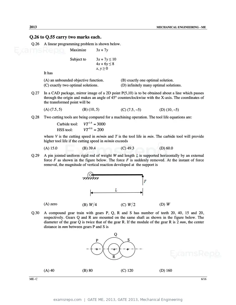 GATE ME 2013 question paper, GATE 2013, Mechanical Engineering, page 35 of 56