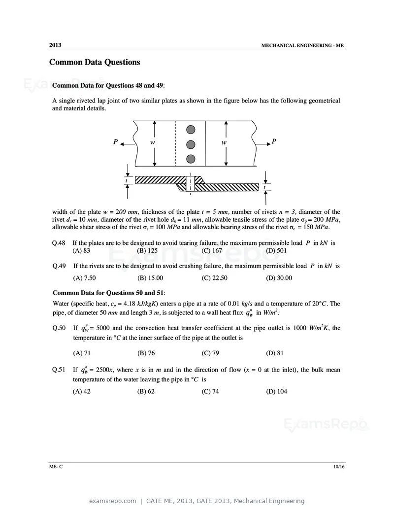GATE ME 2013 question paper, GATE 2013, Mechanical Engineering, page 39 of 56