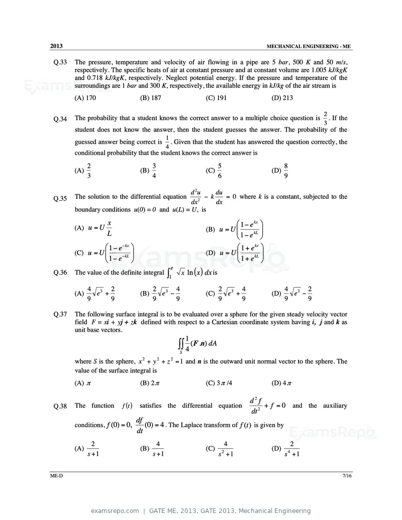 GATE ME 2013 question paper, GATE 2013, Mechanical Engineering, page 50 of 56