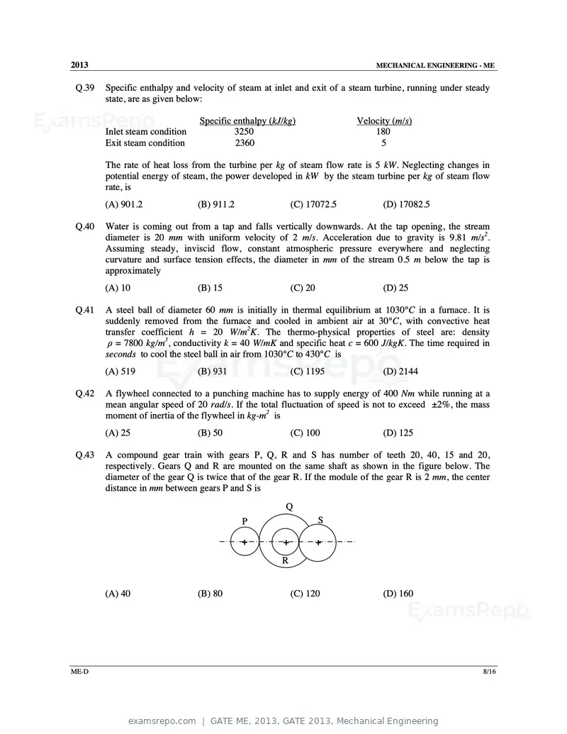 GATE ME 2013 question paper, GATE 2013, Mechanical Engineering, page 51 of 56