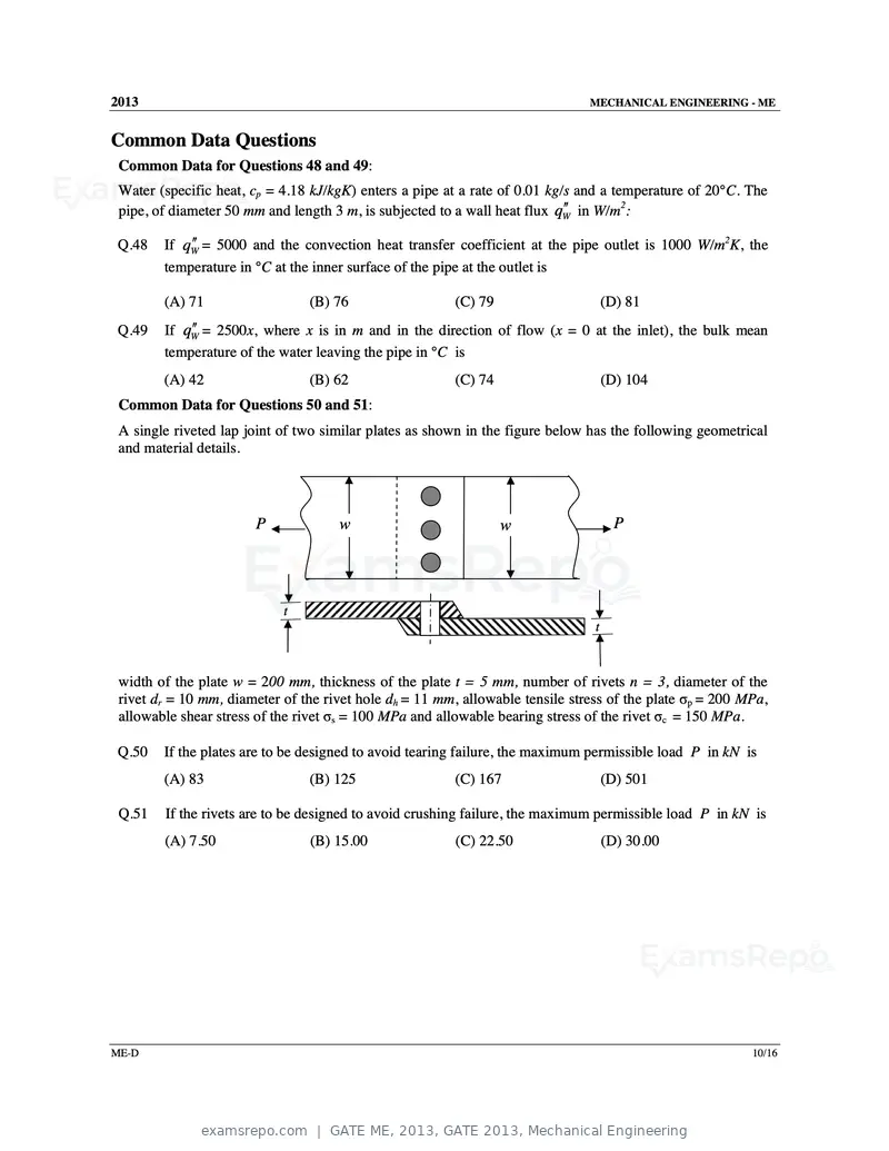 GATE ME 2013 question paper, GATE 2013, Mechanical Engineering, page 53 of 56