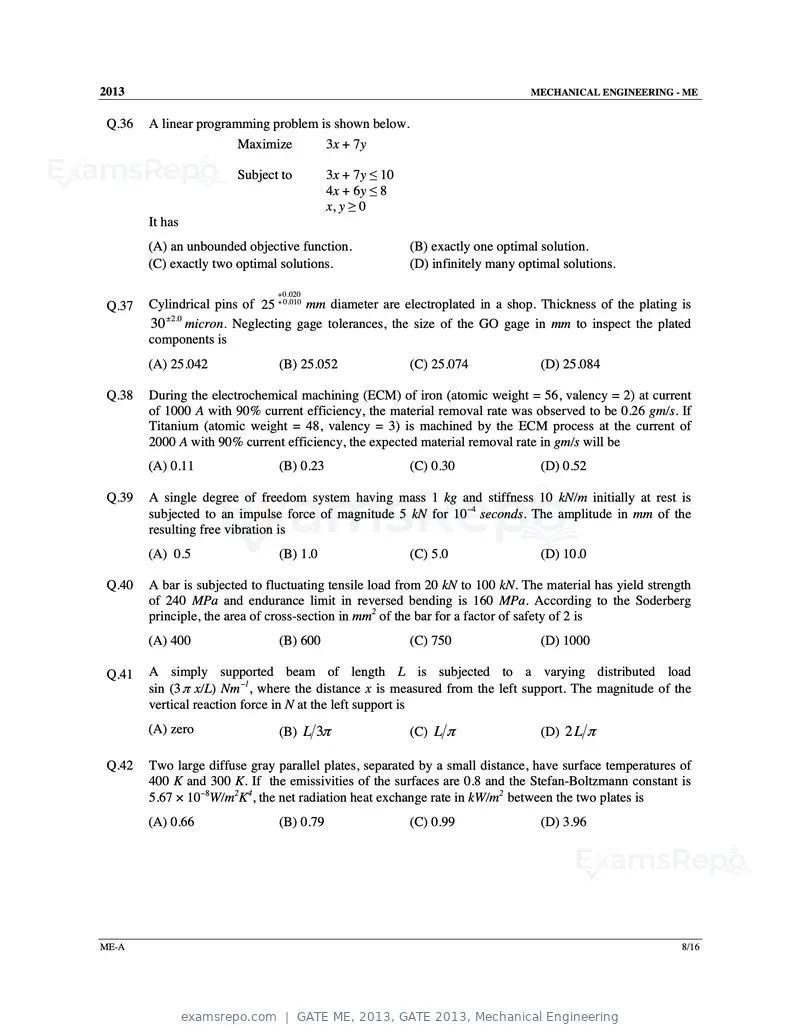 GATE ME 2013 question paper, GATE 2013, Mechanical Engineering, page 9 of 56