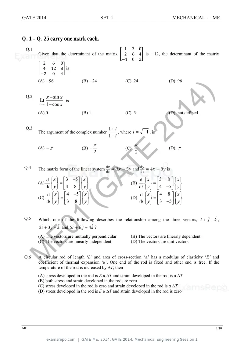 GATE ME 2014 question paper, GATE 2014, Mechanical Engineering Session 1, page 8 of 75