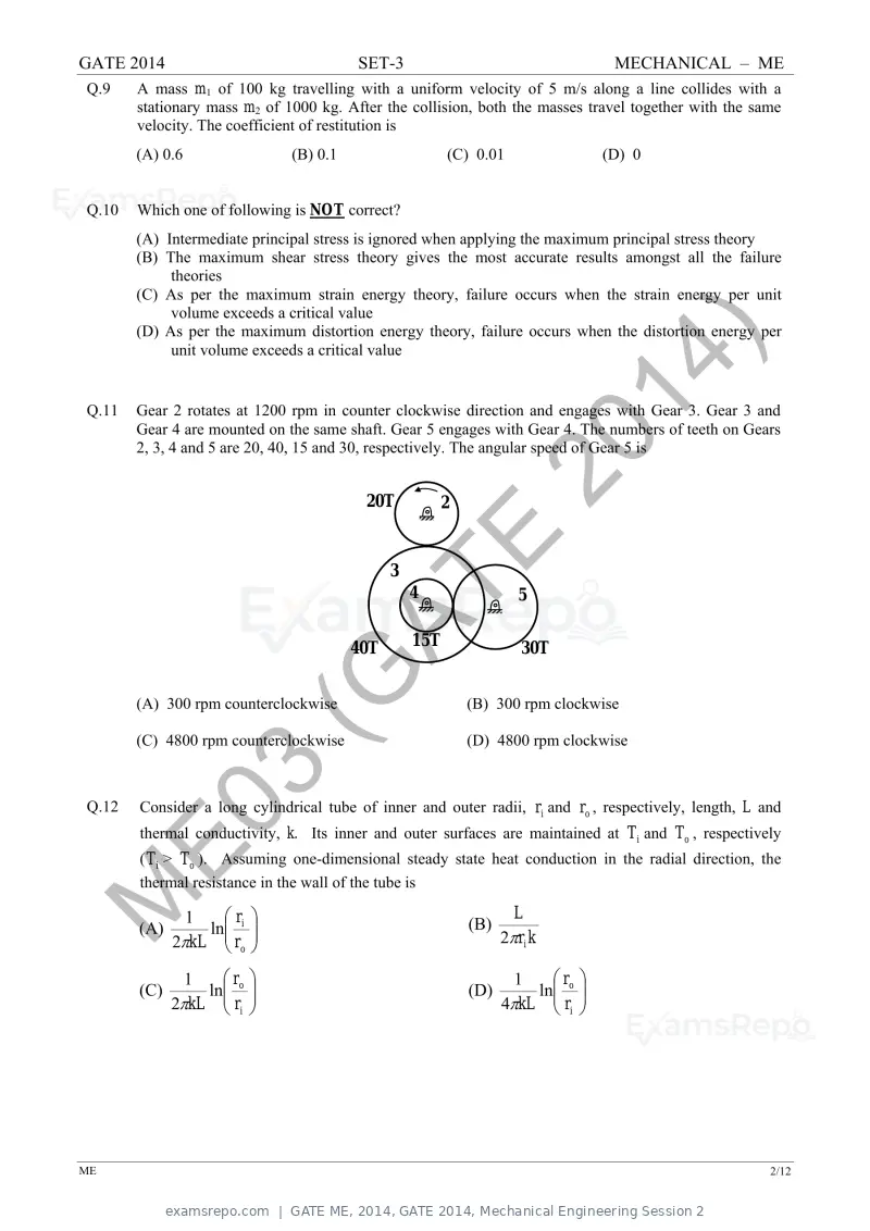 GATE ME 2014 question paper, GATE 2014, Mechanical Engineering Session 2, page 47 of 75