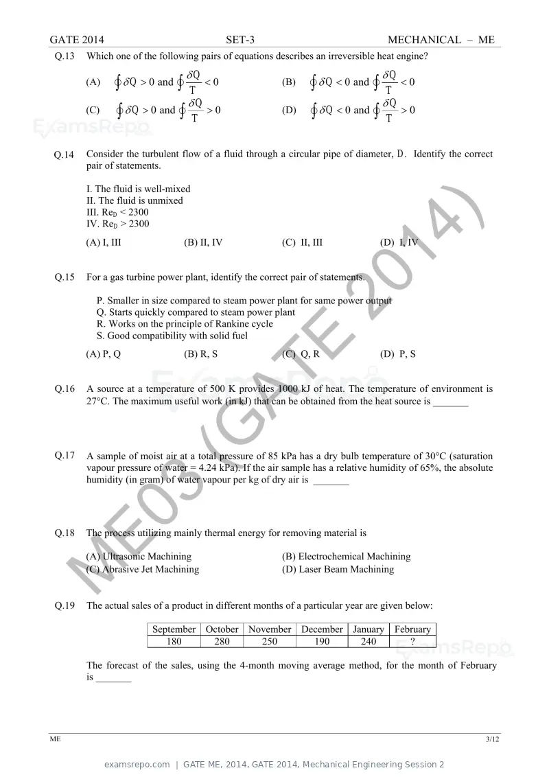 GATE ME 2014 question paper, GATE 2014, Mechanical Engineering Session 2, page 48 of 75
