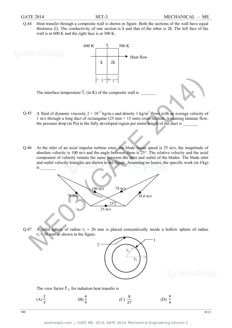 GATE ME 2014 question paper, GATE 2014, Mechanical Engineering Session 2, page 55 of 75