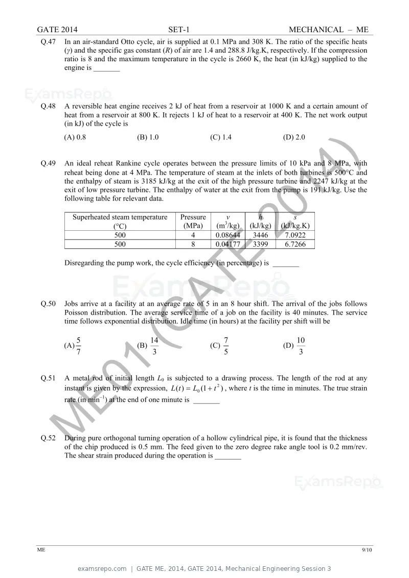 GATE ME 2014 question paper, GATE 2014, Mechanical Engineering Session 3, page 16 of 75