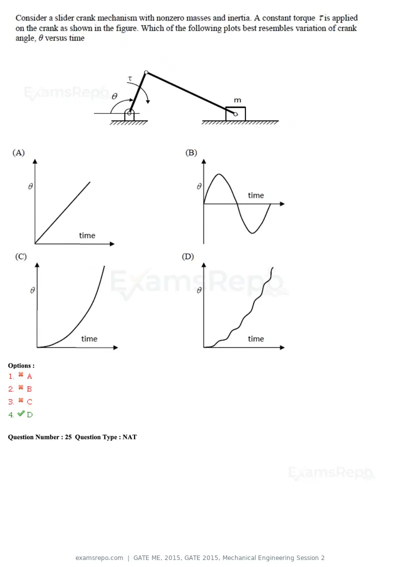GATE ME 2015 question paper, GATE 2015, Mechanical Engineering Session 2, page 10 of 70