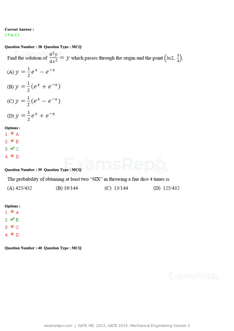 GATE ME 2015 question paper, GATE 2015, Mechanical Engineering Session 2, page 15 of 70