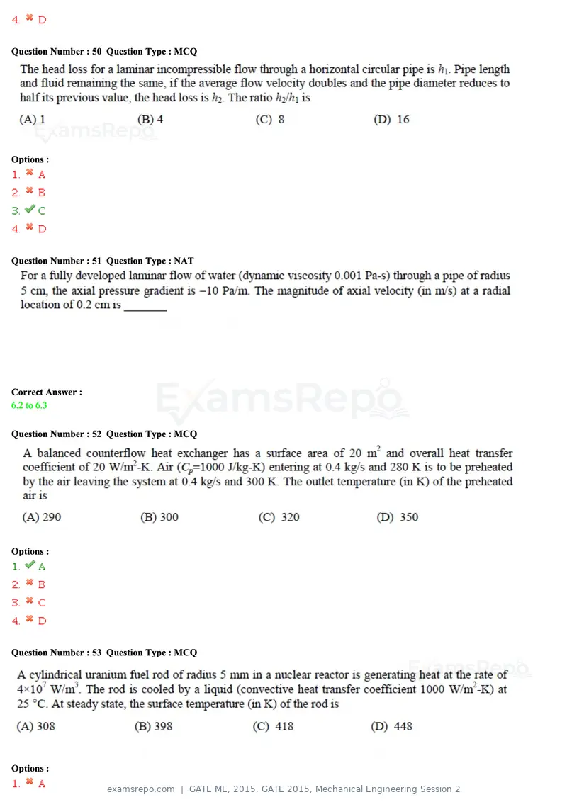 GATE ME 2015 question paper, GATE 2015, Mechanical Engineering Session 2, page 42 of 70